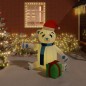 Urso de Natal insuflável com luzes LED 180 cm