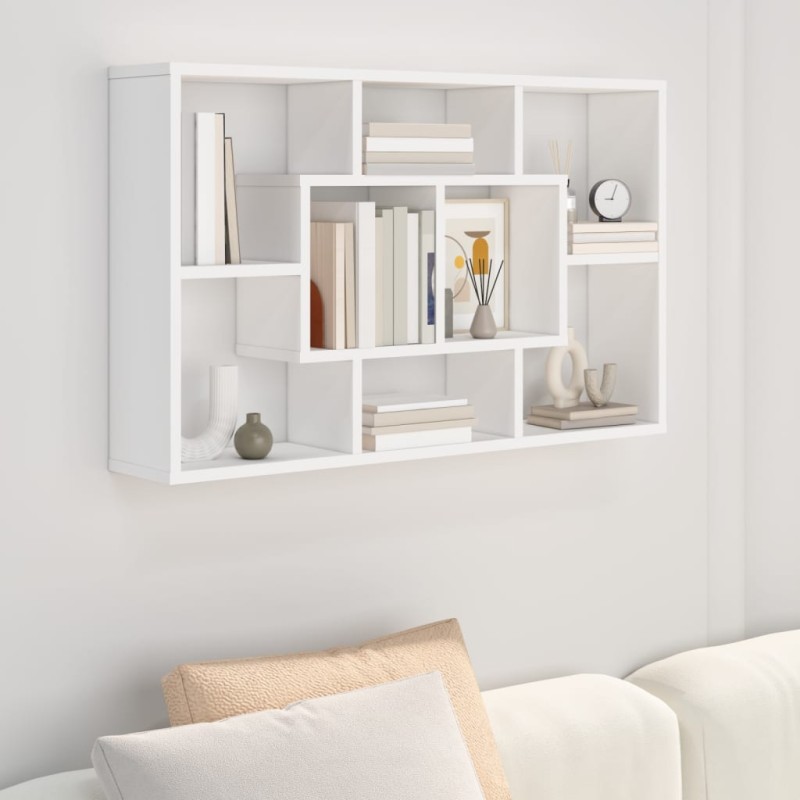 Prateleira de parede 85x16x52,5 cm derivados de madeira branco-Prateleiras-Home Retail