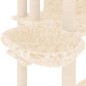 Árvore p/ gatos c/ postes arranhadores sisal 191 cm cor creme