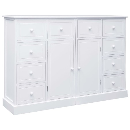 Aparador com 10 gavetas 113x30x79 cm madeira branco