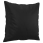 Almofadas decorativas 2 pcs 40x40 cm couro artificial preto