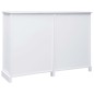 Aparador com 10 gavetas 113x30x79 cm madeira branco