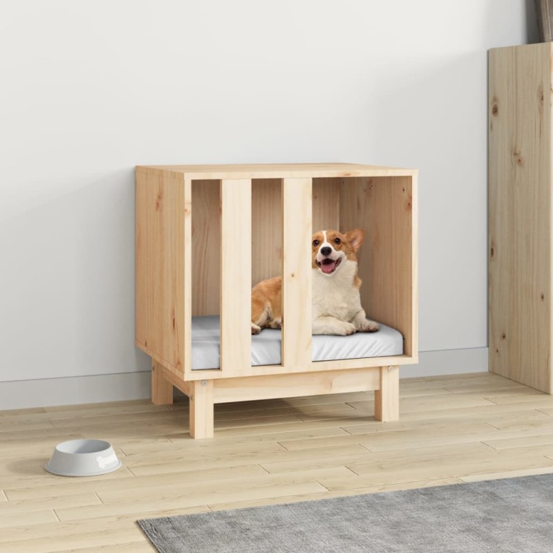 Casota para cães 50x40x52 cm madeira de pinho maciça-Casotas para cães-Home Retail