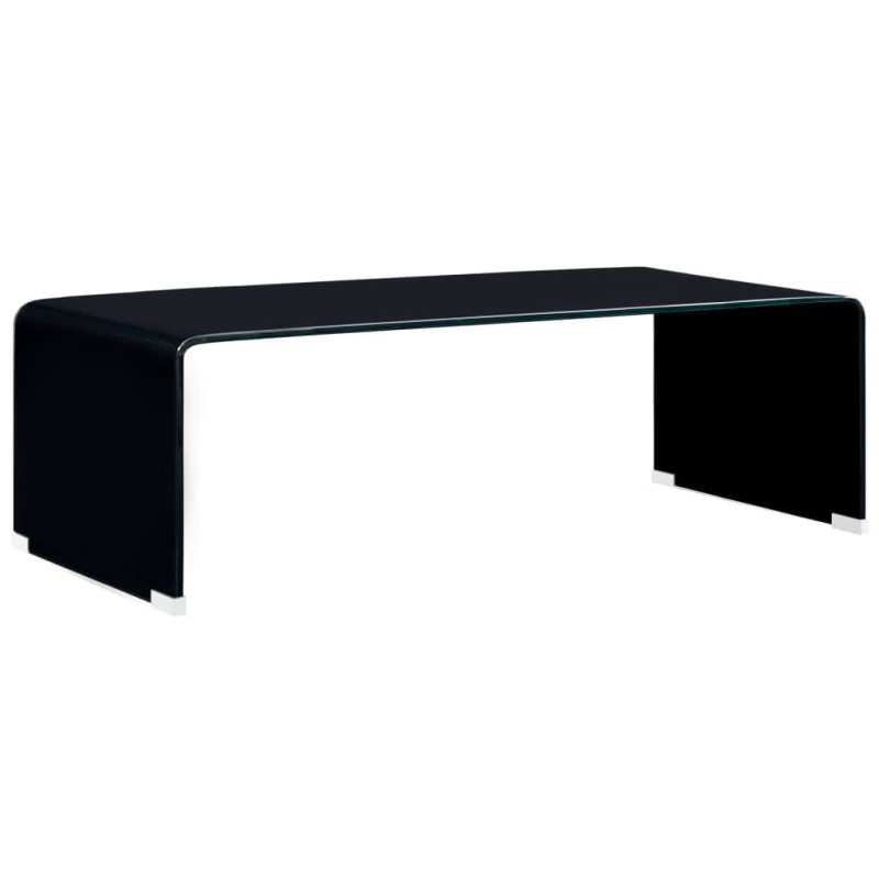 Mesa de centro 98x45x31 cm vidro temperado preto-Mesas de centro-Home Retail