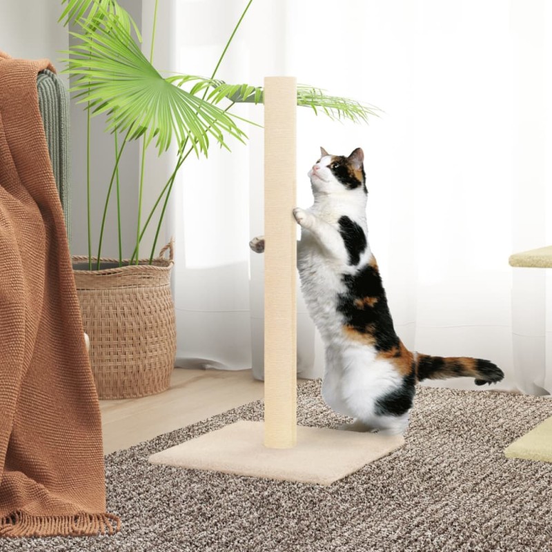 Poste arranhador para gatos 35x35x70 cm cor creme-Móveis para gatos-Home Retail