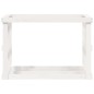 Suporte de lenha p/ exterior 108x52x74 cm pinho maciço branco