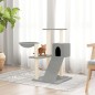 Árvore p/ gatos c/ postes arranhadores sisal 82 cm cinza-claro