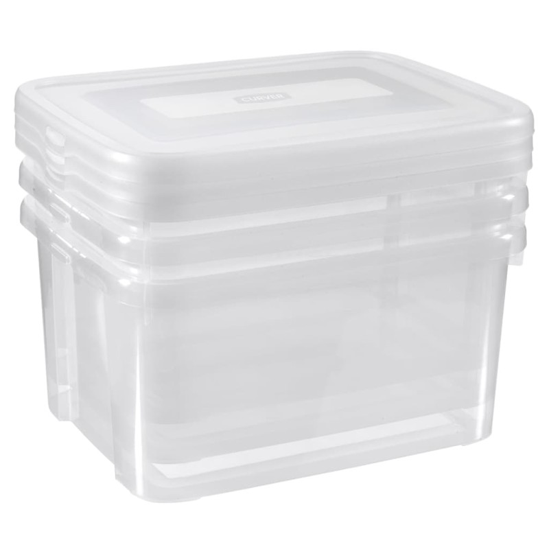 Curver Conjunto de caixas de arrumação Handy 3x25L transparente-Cestos para complementos-Home Retail