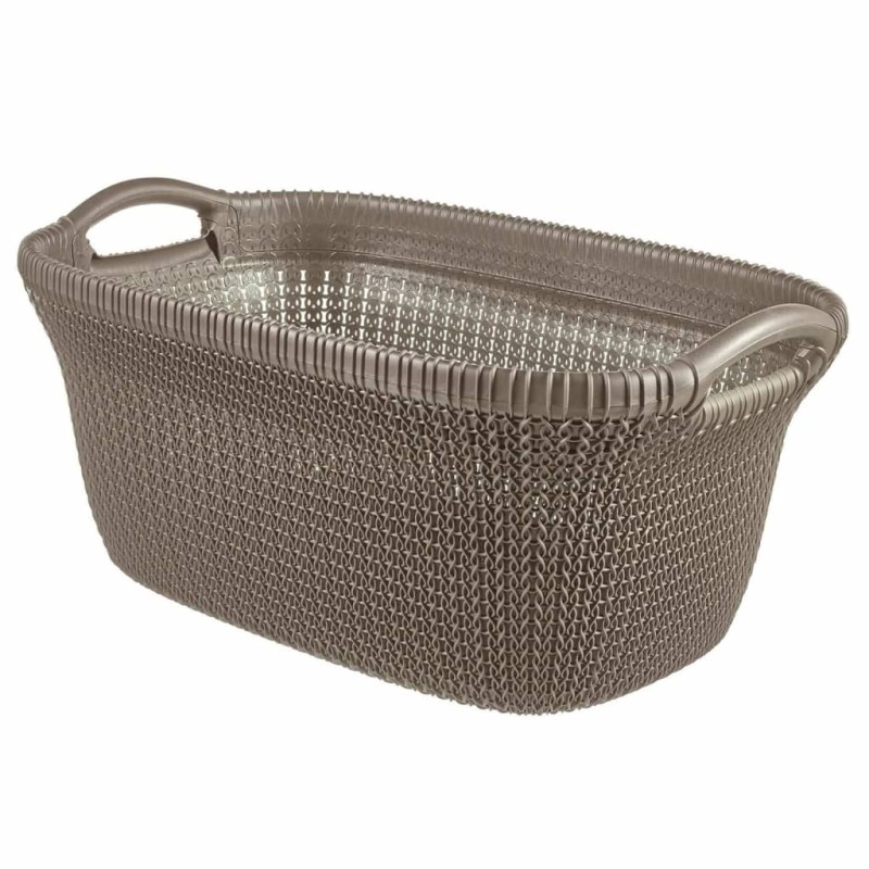 Curver Cesto para roupa Knit 40 L castanho metálico-Cestos para lavandaria-Home Retail