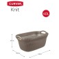 Curver Cesto para roupa Knit 40 L castanho metálico