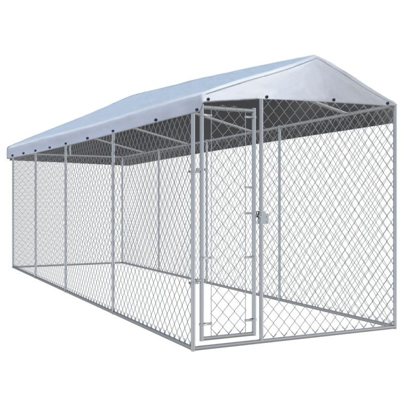 Canil de exterior com telhado 760x190x225 cm-Canis-Home Retail