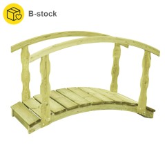 Ponte de jardim c/ defeito 170x74x105cm pinho impregnado maciço