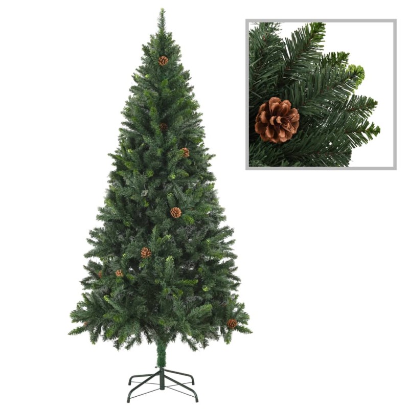 Árvore de Natal artificial com pinhas 180 cm verde-Árvores de Natal-Home Retail