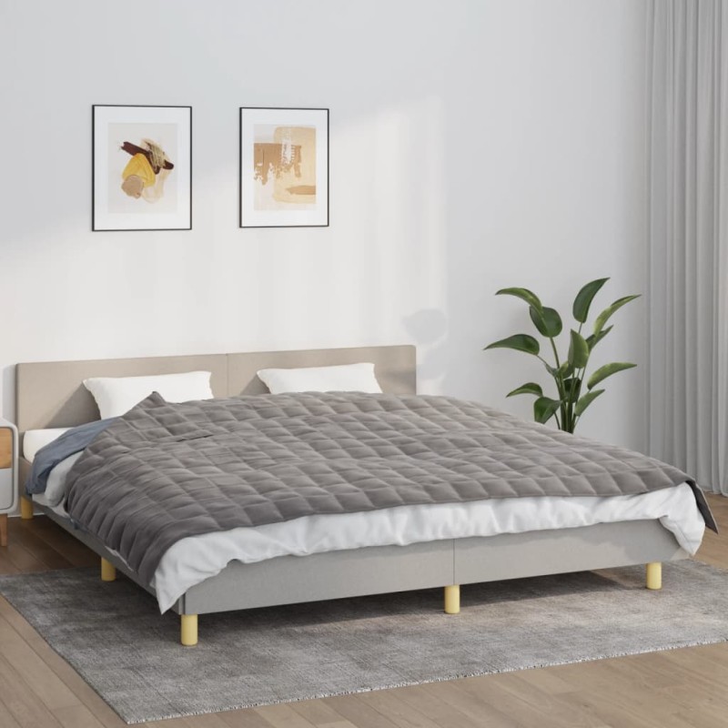 Manta pesada 11 kg 155x220 cm tecido cinza-Cobertores-Home Retail