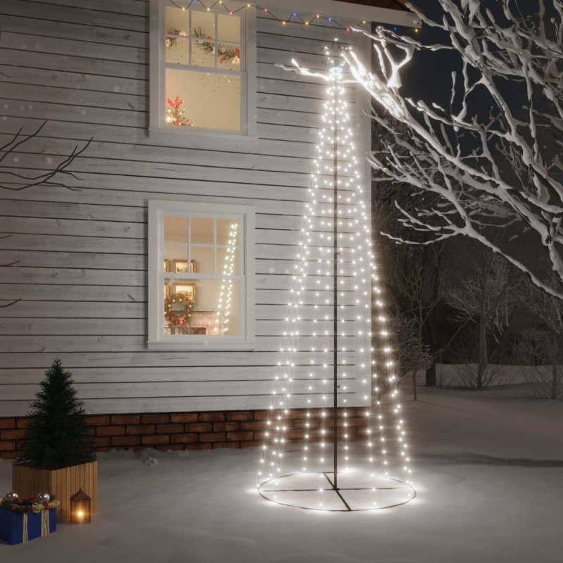 Árvore de Natal em cone 310 luzes LED 100x300 cm branco frio-Árvores de Natal-Home Retail