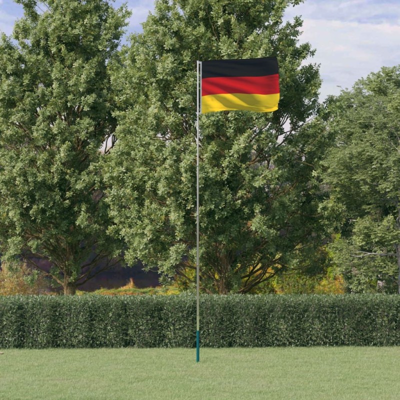 Bandeira da Alemanha e mastro 5,55 m alumínio-Bandeiras e birutas-Home Retail