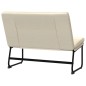 Banco 100x75x76 cm tecido cor creme