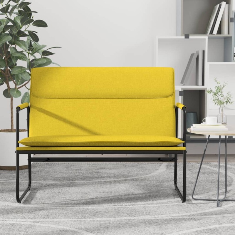 Banco 100x64x80 cm tecido amarelo-claro-Bancos-Home Retail