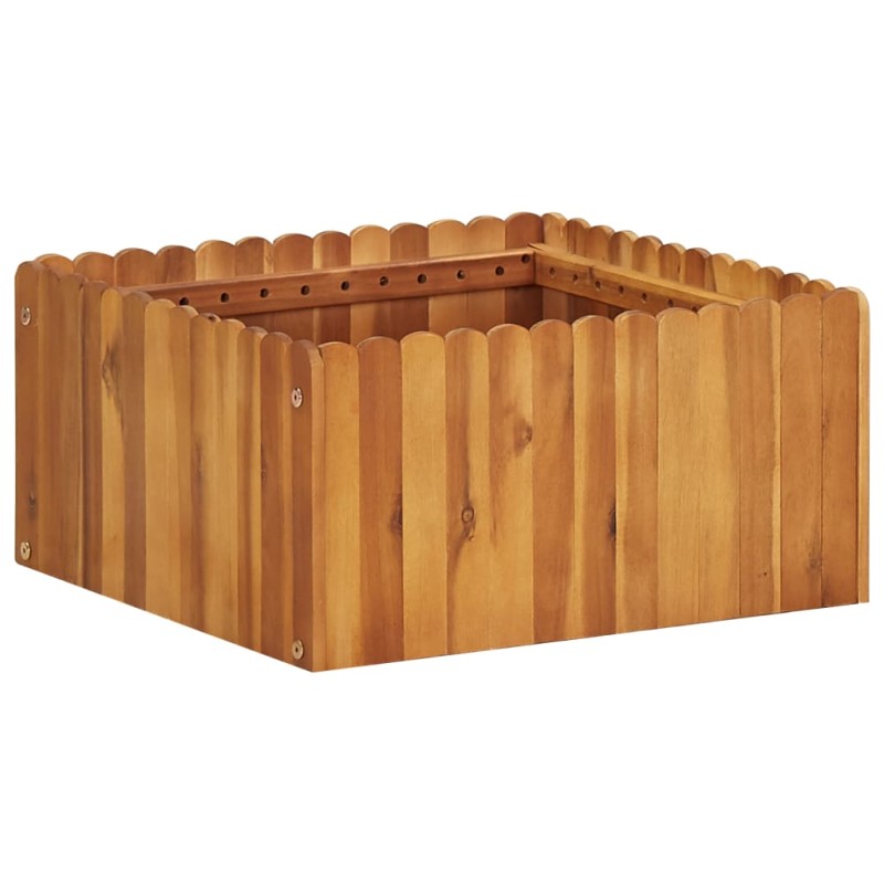 Vaso/floreira de jardim 50x50x25 cm madeira de acácia maciça-Vasos e floreiras-Home Retail