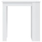 Mesa de bar c/ prateleiras 102x50x103,5 cm branco brilhante