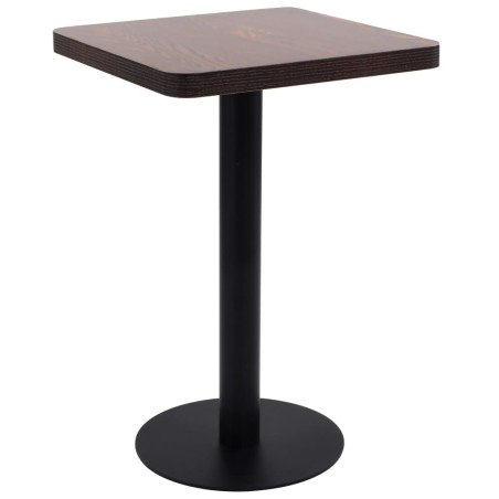 Mesa bistrô 50x50 cm MDF castanho-escuro