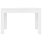 Mesa de jantar 120x60x76 cm contraplacado branco brilhante