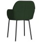 Cadeiras de jantar 2 pcs veludo verde-escuro