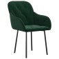 Cadeiras de jantar 2 pcs veludo verde-escuro