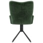 Cadeiras de jantar giratorias 2 pcs veludo verde-escuro