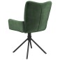 Cadeiras de jantar giratorias 2 pcs veludo verde-escuro