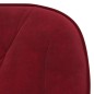 Cadeiras de jantar giratórias 2 pcs veludo vermelho tinto