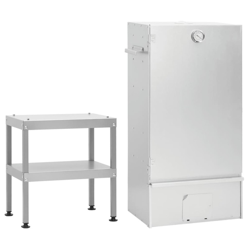 Defumador com mesa aço galvanizado-Churrasqueiras de exterior-Home Retail