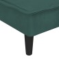 Sofá-cama em forma de L 255x140x70 cm veludo verde-escuro