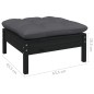 7 pcs conjunto lounge jardim c/ almofadões pinho maciço