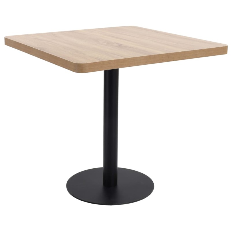 Mesa bistrô 80x80 cm MDF castanho-claro-Mesas de cozinha e de sala de jantar-Home Retail