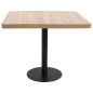 Mesa bistrô 80x80 cm MDF castanho-claro