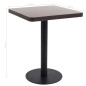 Mesa bistrô 60x60 cm MDF castanho-escuro