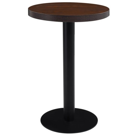 Mesa bistrô 50 cm MDF castanho-escuro