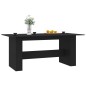 Mesa de jantar 180x90x76 cm derivados de madeira preto