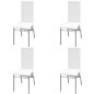 Cadeiras de jantar 4 pcs couro artificial branco