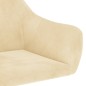 Cadeiras de jantar giratórias 2 pcs veludo cor creme