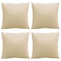 Almofadas decorativas 4 pcs 40x40 cm tecido bege