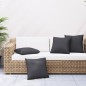 Almofadas decorativas 4 pcs 50x50cm tecido preto