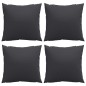 Almofadas decorativas 4 pcs 50x50cm tecido preto