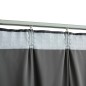 Cortinas blackout com ganchos 2 pcs 140x225 cm veludo antracite