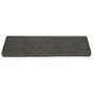 Tapete/carpete para degraus 15 pcs 65x21x4 cm cinzento e preto