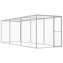 Jaula para gatos 4,5x1,5x1,5 m aço galvanizado