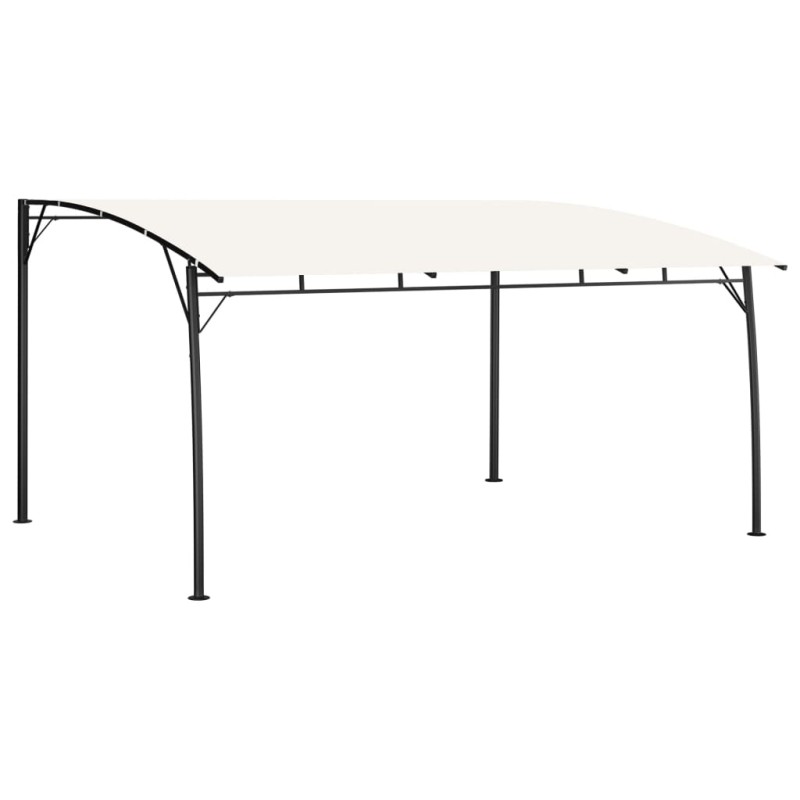 Toldo para-sol de jardim 4x3x2,55 m cor creme-Toldos e gazebos-Home Retail