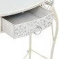 Mesa de apoio estilo francês 82x39x76 cm metal branco