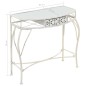 Mesa de apoio estilo francês 82x39x76 cm metal branco